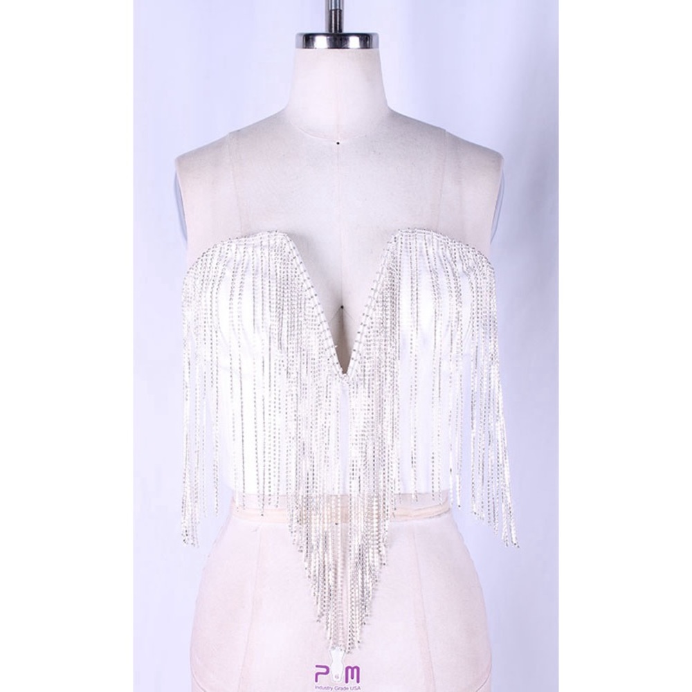 Rhinestone Crop Top